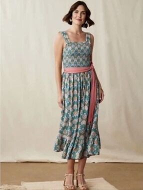 Matilda Jane "Hummingbird Mother's Day" Smocked Neck Midi Dress
